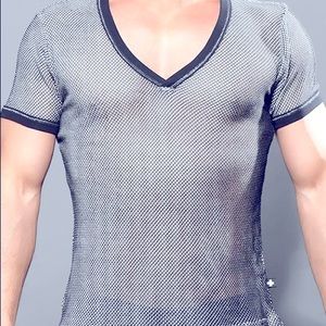 Andrew Christian Muscle Mesh Tee.  Size M